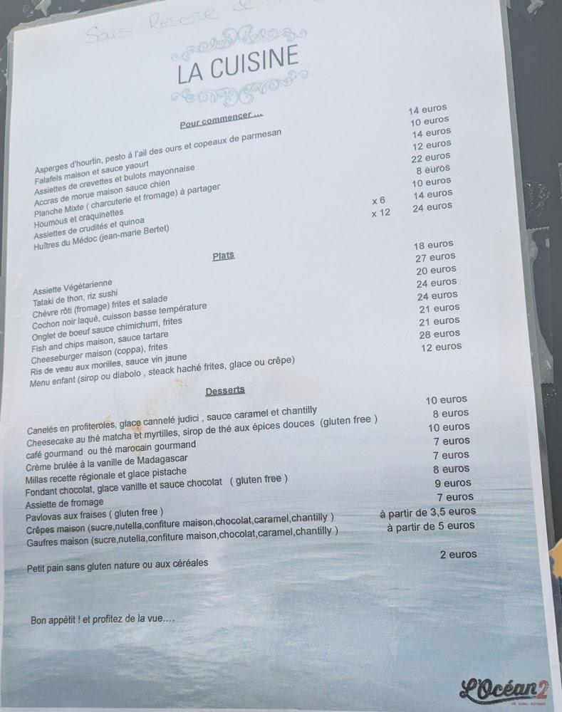 L'Océan 2 - Menu Image 4